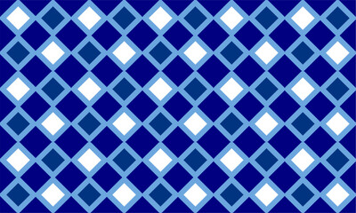 blue plaid fabric texture, blue diamond border checkerboard repeat pattern, replete image, design for fabric printing, rhombus