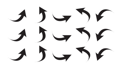 set of curve arrows