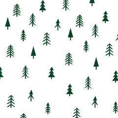 Obraz premium christmas trees set