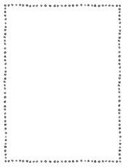 手描きの無造作でかわいいドットフレーム　モノクロ・水玉