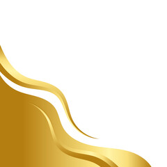 Elegant Gold Wave Corner
