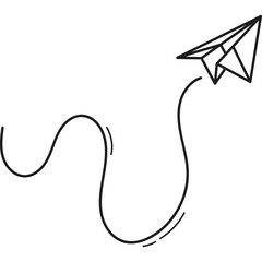 Paper Plane Dotted Line
