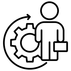 Obraz premium Employee Management Icon