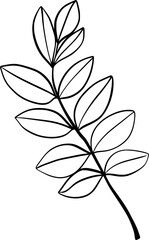 Leaf Lineart Illustration