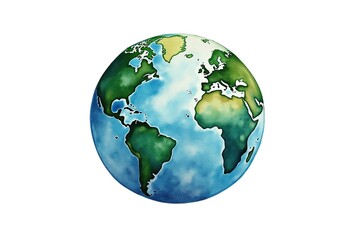 Fototapeta premium earth globe on white background