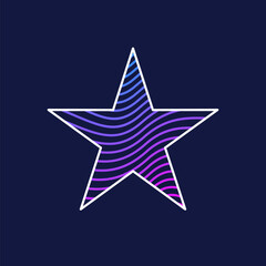 Design element with dynamic lines. Vector illustration in flat minimalistic style