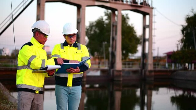 Structural engineers and technicians are inspecting the structural standards of the dam's floodgates.