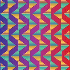 Abstract Seamless Geometric pattern. Colorful geometrical pattern of shapes. zig zig pattern vector. Design for fashion, fabric, textile, wallpaper, cover, web , wrapping and all textile prints.