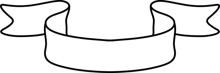 Ribbon Banner Outline