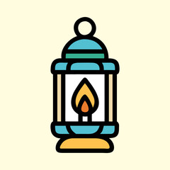 Vibrant Ramadan Lantern Icon: Festive, Islamic, Light