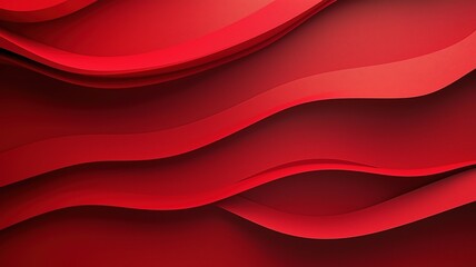 Flowing Waves of Vibrant Red Create Dynamic Art