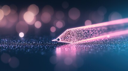 Edit Pencil Icon Illustration of a glowing pencil icon over an app screen, suggesting flexibility and user friendly design in digital platforms.