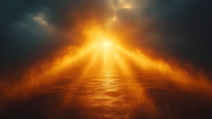 A minimalist radial gradient with soft golden light emanating outward.