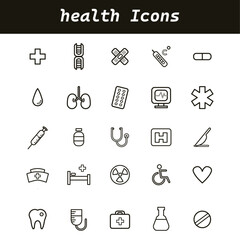 health Icons Sets vector illustration design