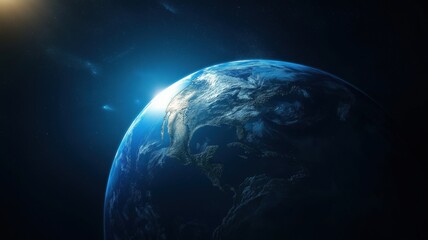 Earth at Dawn, Lit by Distant Stars