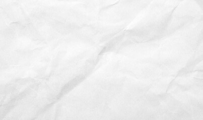 Crumpled piece of white paper grunge background. Recycled craft paper texture background.