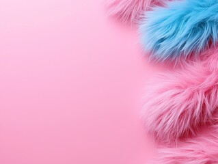 Obraz premium Colorful fluffy textures on a pastel background.