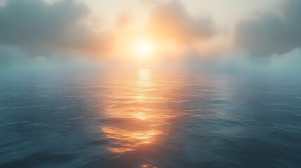 Fototapeta premium A misty, soft light pattern resembling a distant glow on a cloudy day.