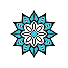  Stylish Snowflake Flower Design