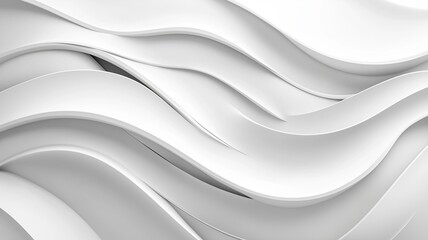 Obraz premium Flowing Curves in a White Abstract Landscape