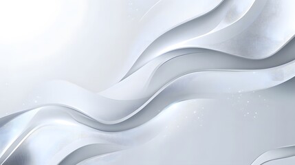 Abstract White Wave Background Design
