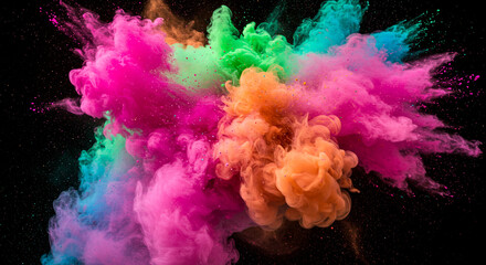 Fototapeta premium Colorful Powder Explosion