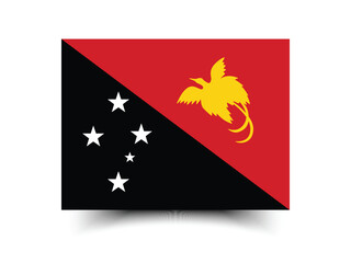 Papua New Guinea flag official colors and proportion digital vector illustration.