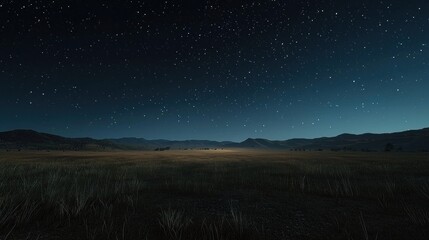 Starry Night over Serene Plains