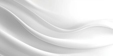 Smooth White Silk Fabric Flowing Elegantly in Soft Light with a Serene Ambiance