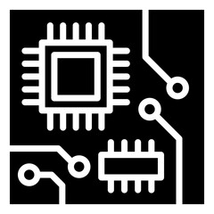 Fototapeta premium Circuit Board Icon Element For Design