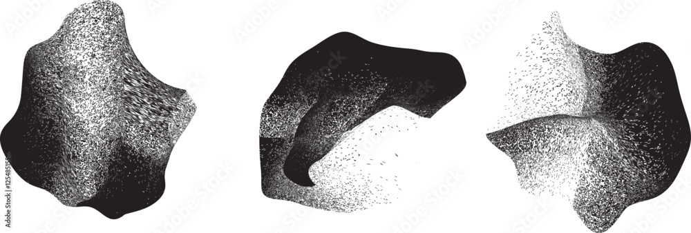 Poster sprayed black shapes composition .graffiti art design . noise textured shapes . spray effect .grunge