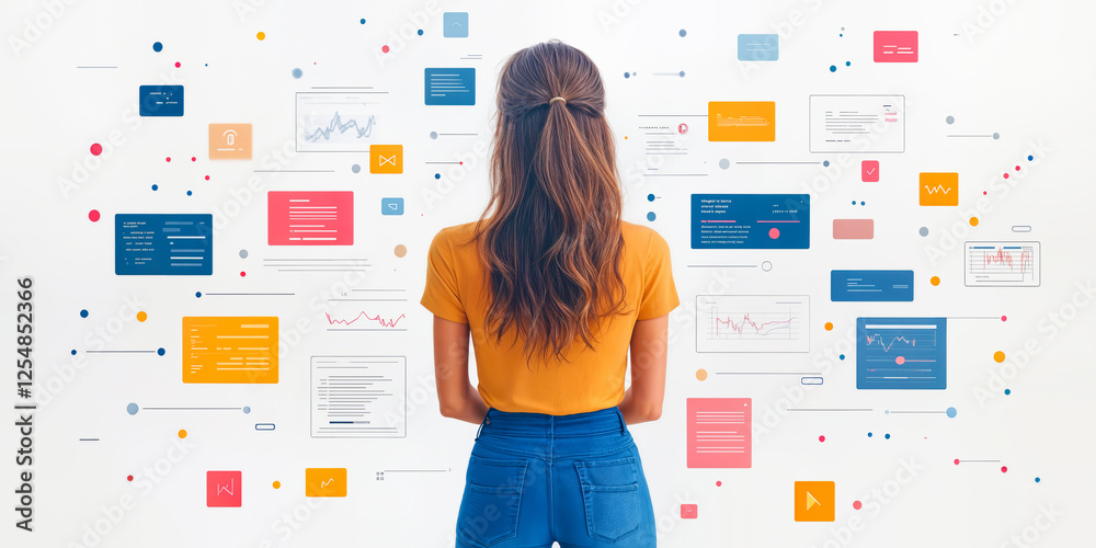 Poster ai-driven personalization enhancing customer experience through customization and data analysis visu