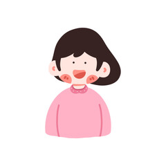 Fototapeta premium chibi girl icon