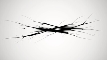 Obraz premium Abstract Black Cracks on White Background Broken Design Effect Splintered Graphics Illustration