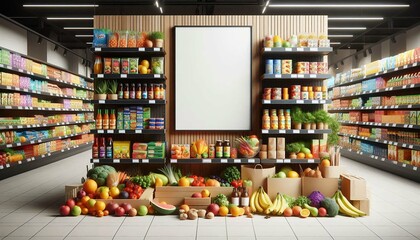 Naklejka premium 3D PDV wobbler for points of sale and promotion on shelves. Ideal for catalogs, informational and advertising material and media.3d illustration. 