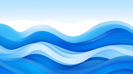 Abstract Blue Wave Swirls Pattern with Delicate Lines and Light Shading Background Texture