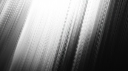 Abstract grayscale diagonal lines, light to dark. Ideal for backgrounds, website headers, or modern designs needing a sleek, dynamic feel.