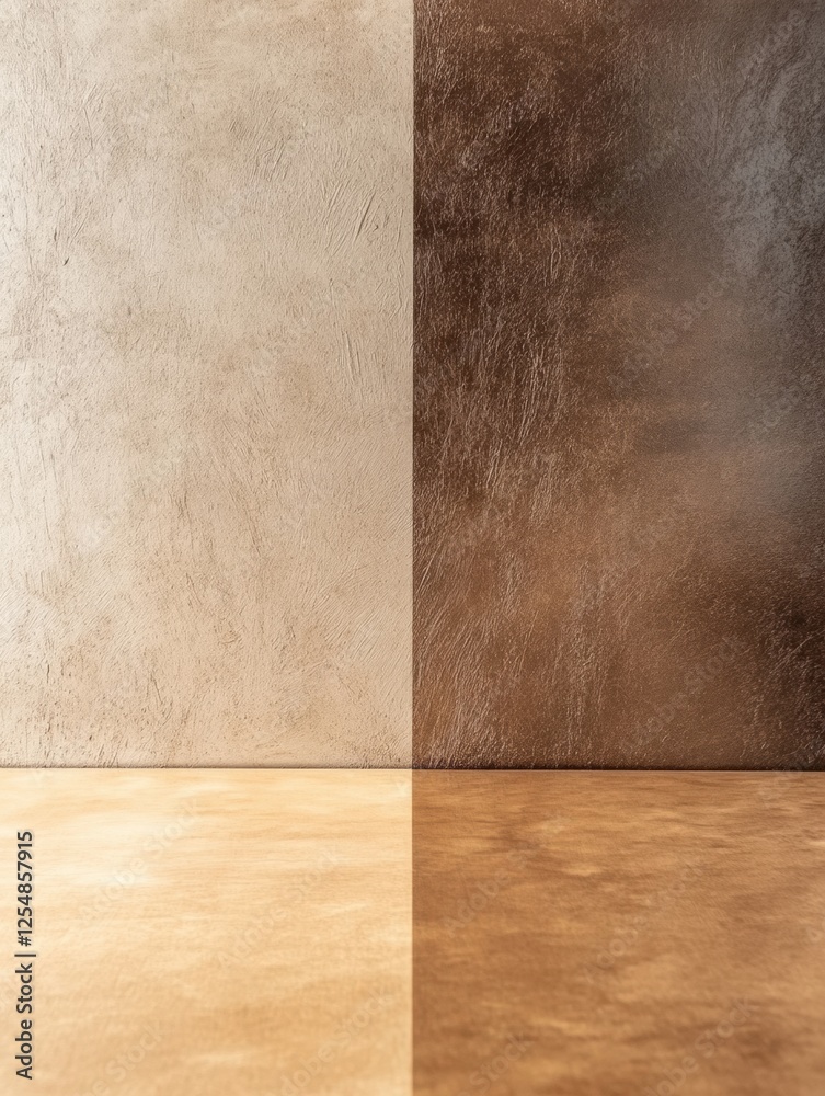 Poster comparison of clean and dusty furniture surfaces showcasing differences in cleanliness and shine. ge