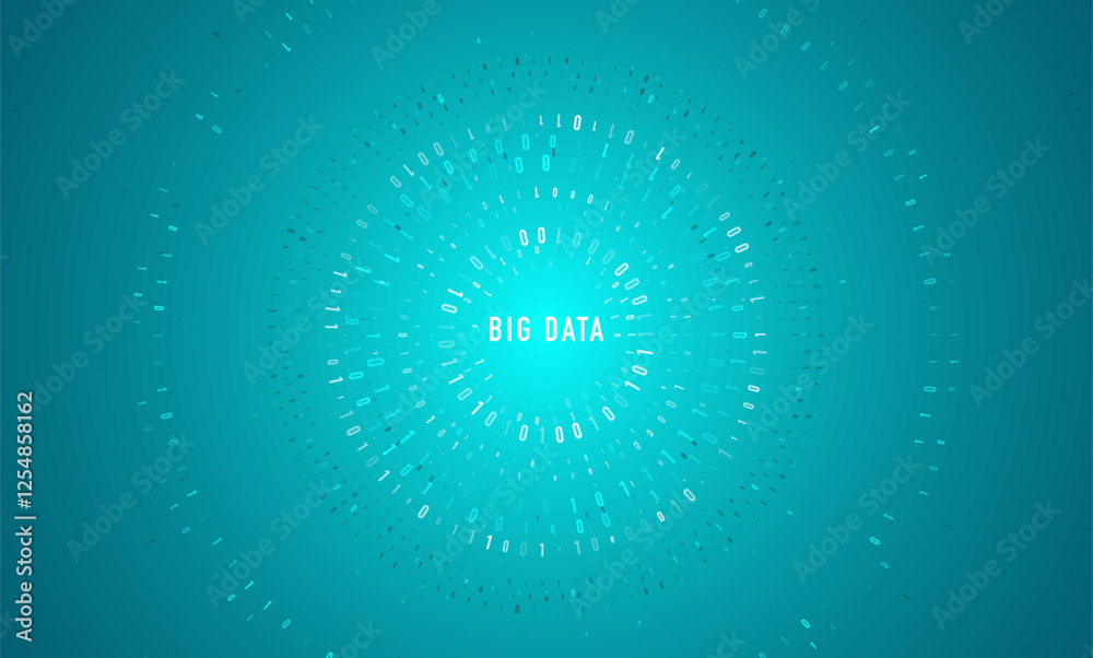 Poster abstract big data visualization. big data code representation. graphic concept for your design