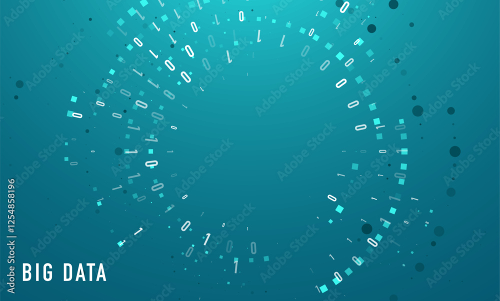 Poster abstract big data visualization. big data code representation. graphic concept for your design