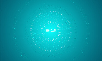 Abstract big data visualization. Big data code representation. Graphic concept for your design