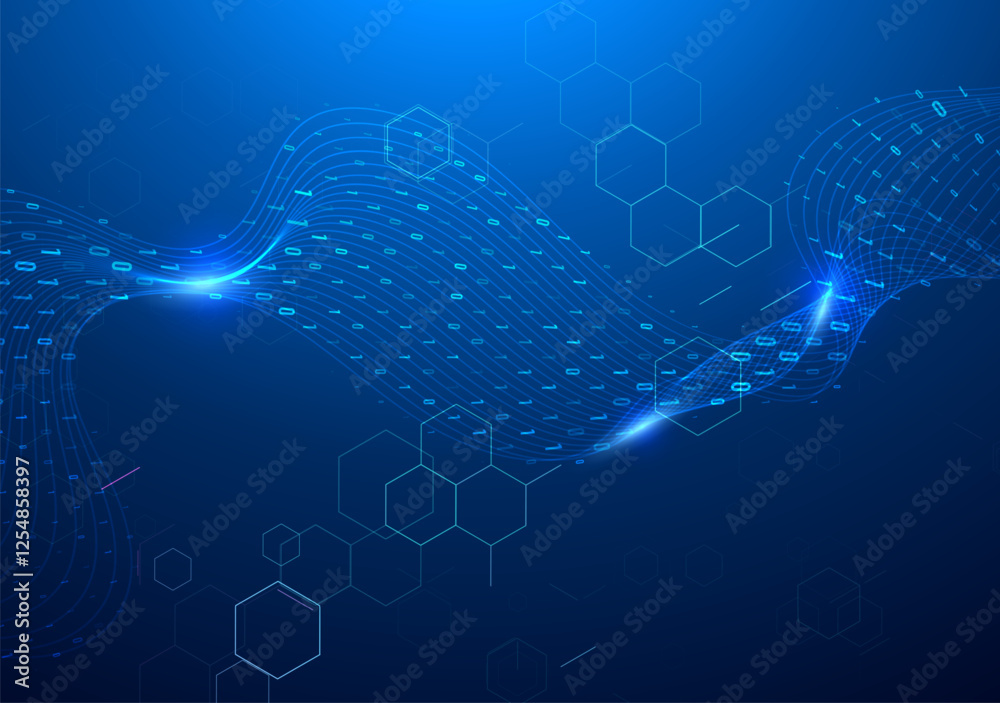 Poster abstract big data code representation. modern high-tech data background. graphic concept for your de