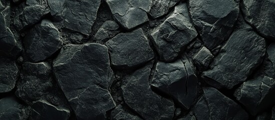 Fototapeta premium Dark stone wall texture. (4)