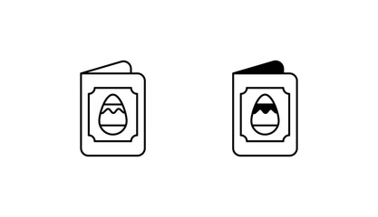 Easter Card icon design with white background stock illustration