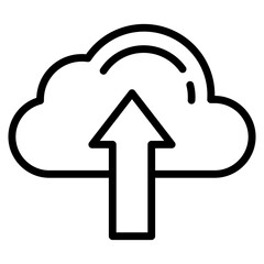 Cloud Upload  Icon Element For Design