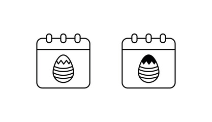 Easter icon design with white background stock illustration