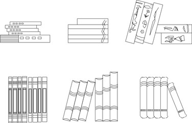 vector sketch illustration silhouette interior design furniture collection books shelf decoration cupboard