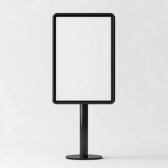 Blank white exhibition board mockup isolated on white background
