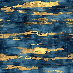 Obraz premium Abstract Blue and Gold Texture Luxury Grunge Background