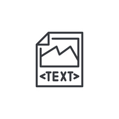 Alt Text line icon